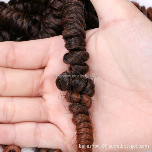 6inch Pre-twisted kinky marley crochet extension ombre braid pre passion spring twist hair kinky spring twist hair